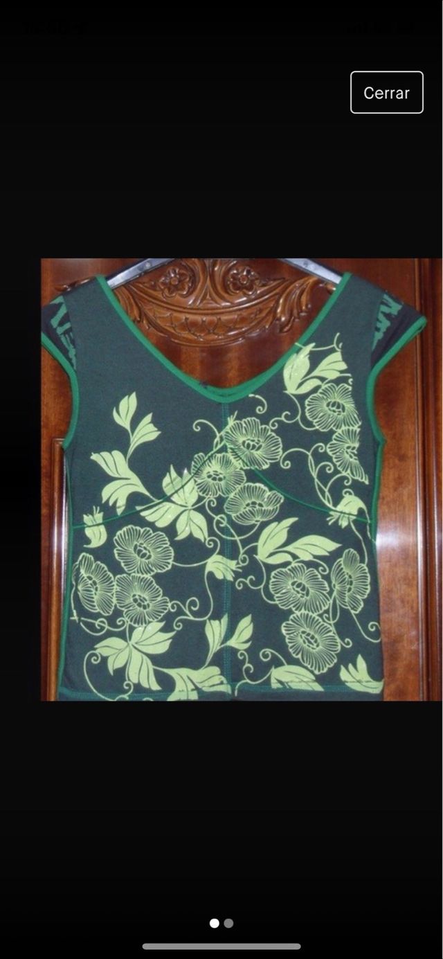 camisa verde hojas