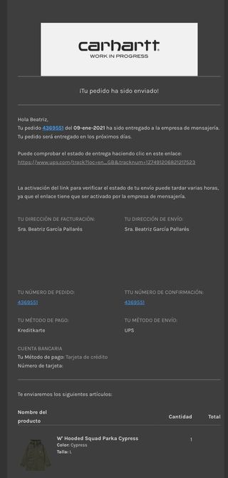 Abrigo Carhartt Mujer