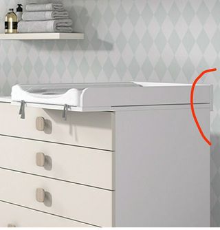 Estructura cambiador + colchón y funda