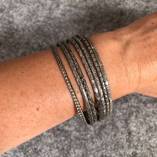 Pulsera plateado múltiple boho vintage