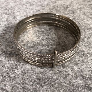 Pulsera plateado múltiple boho vintage