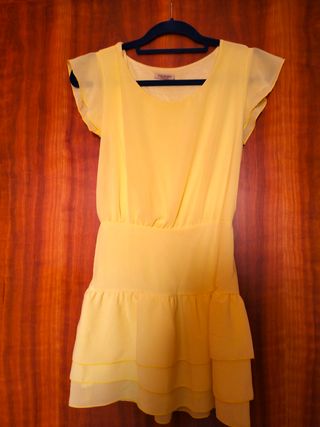 Abito corto estivo ragazza giallo vivace