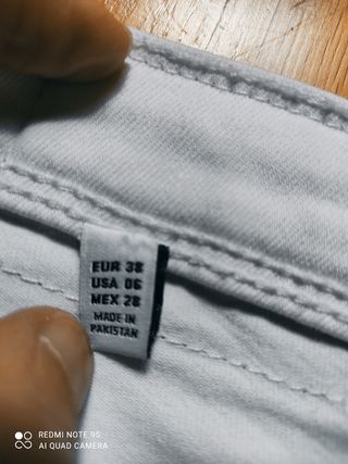 Pantalón blanco zara 38