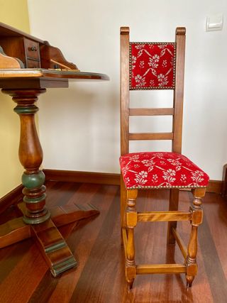 Mesa escritorio y silla todo madera, made Spain