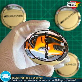 Emblemas AMG Mercedes 56mm Tapas Llantas (4 Uds)