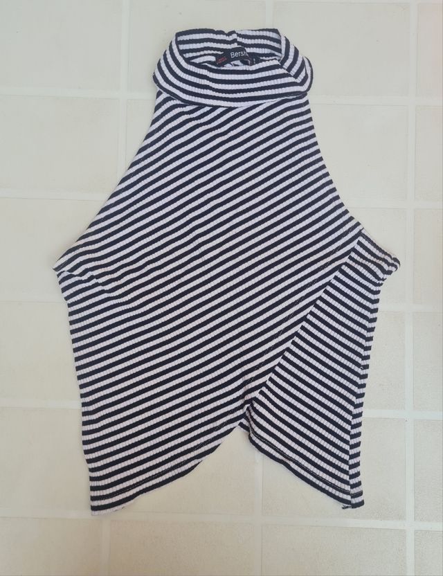 Top rayas bershka