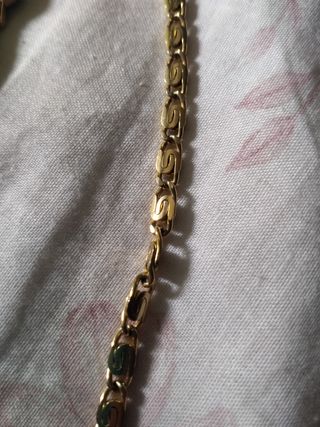 Reloj vintage y pulsera chapados en oro