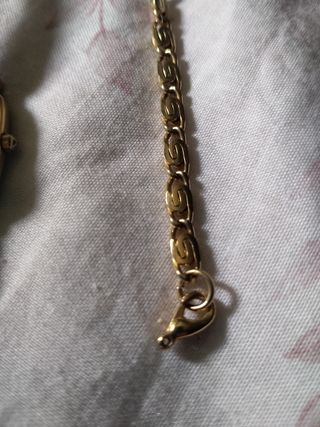 Reloj vintage y pulsera chapados en oro