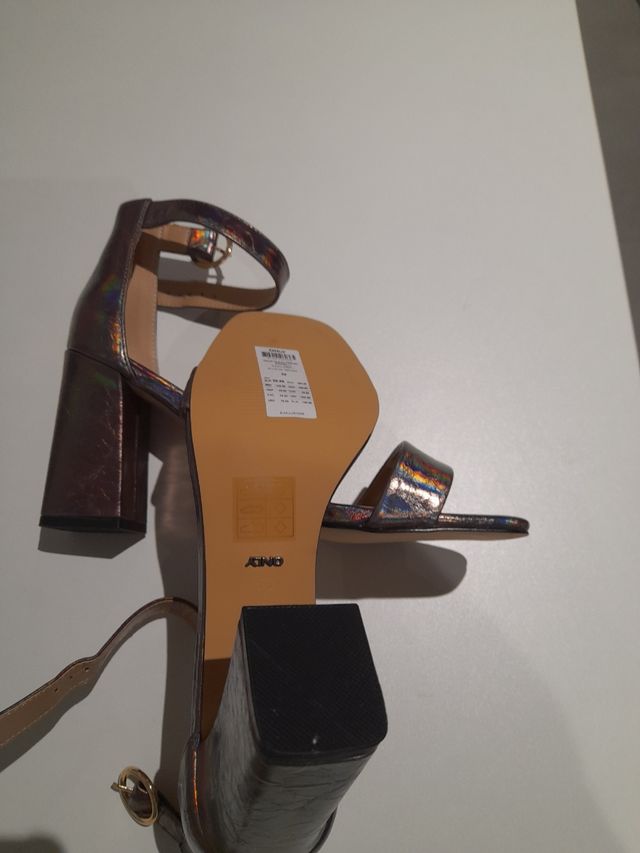Talcones plata/ silver heels new marca ONLY
