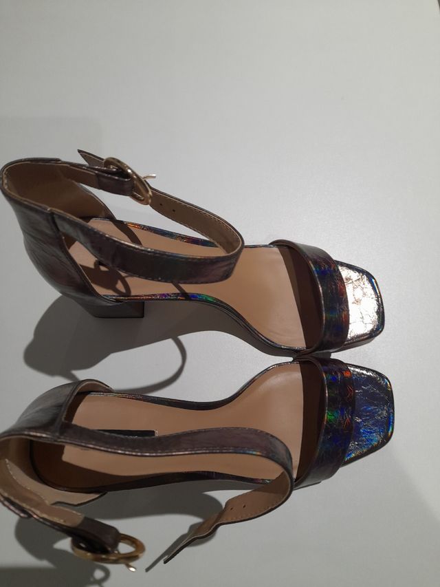 Talcones plata/ silver heels new marca ONLY