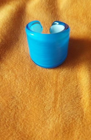 Anillo turquesa cristal murano