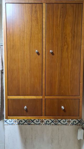 Lote Muebles de Baño + Espejo + Lavabo + Auxiliar