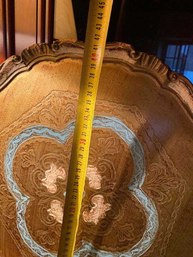 Bandeja vintage antigua de madera