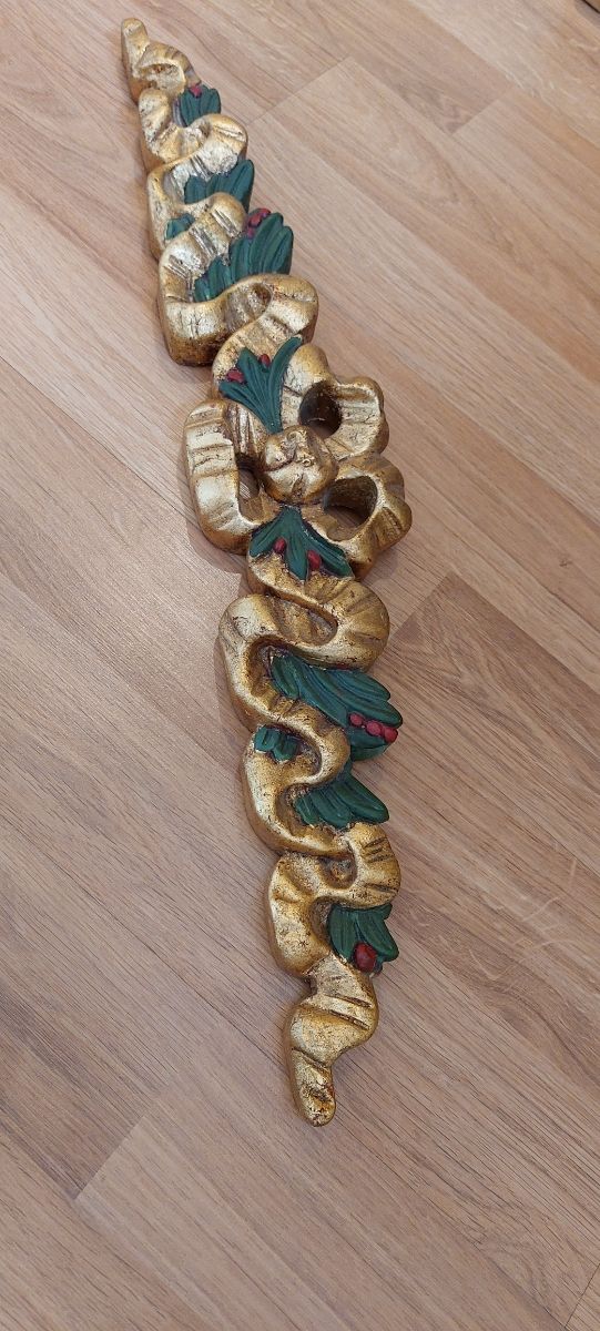 Sobrepuerta pan de oro y pintado a mano