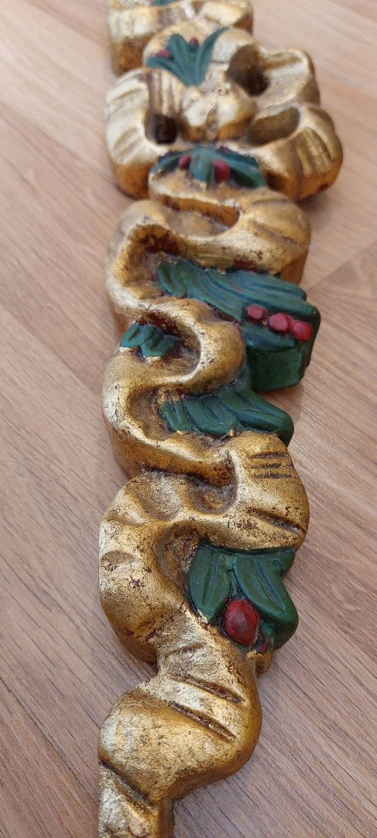 Sobrepuerta pan de oro y pintado a mano