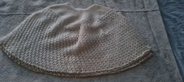 scialle fatto a mano bianco 