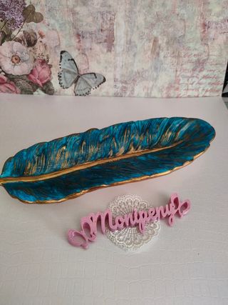 Bandeja forma de hoja 🌿