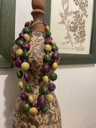 Collar pedreria en tres colores