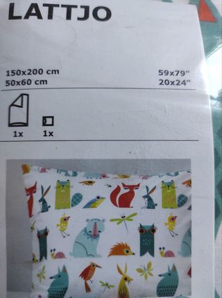 Ikea Lattjo funda nórdica+almohada