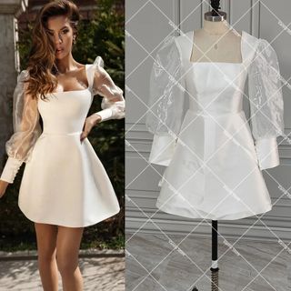 Vestido de novia romántico cortó