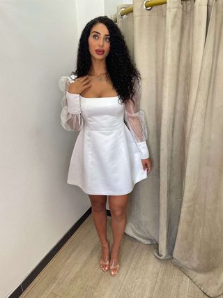 Vestido de novia romántico cortó