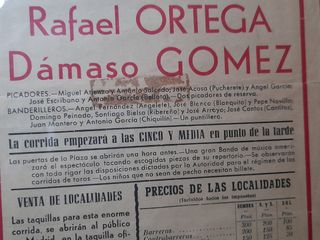 toros en Alcalá de Henares cartel Original antiguo