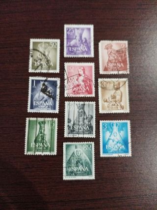 Sellos España serie año Mariano 1954