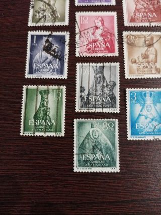 Sellos España serie año Mariano 1954