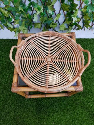 Conjunto de ratán Mid Century