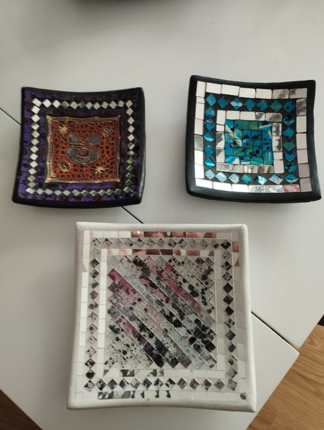 Bandeja de cerámica cristales para decoración