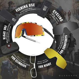 Occhiali da sole da ciclismo unisex UV 3 x 1