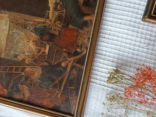 precioso Juego de 2 cuadros láminas antiguas