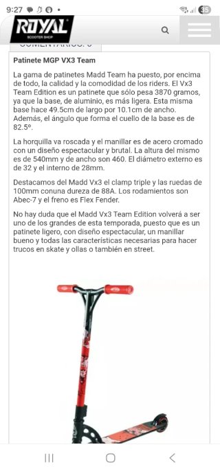 Patinete MGP