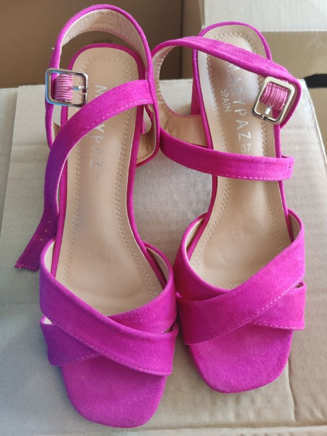 Sandalias talla 37 color buganvilla