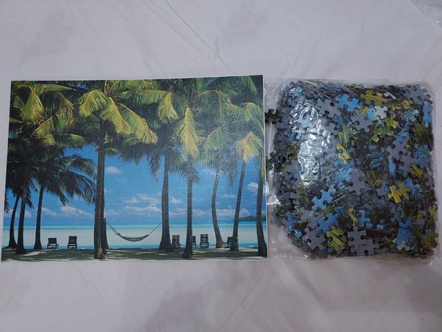 Puzle PLAYA CON PALMERAS