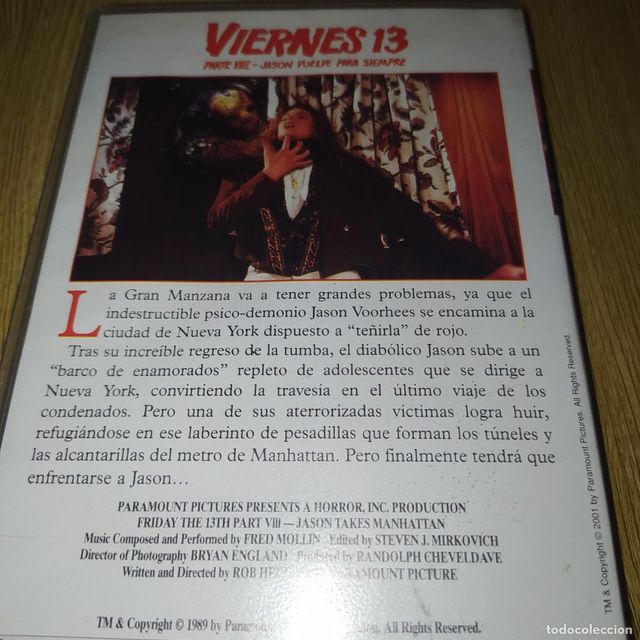 VHS Viernes 13 Part VIII Jason vuelve para siempre