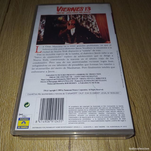 VHS Viernes 13 Part VIII Jason vuelve para siempre