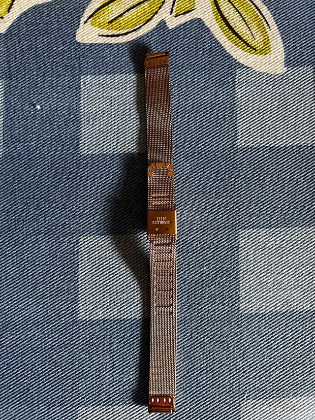 Pulsera malla reloj señora dorado rose 12 mm.