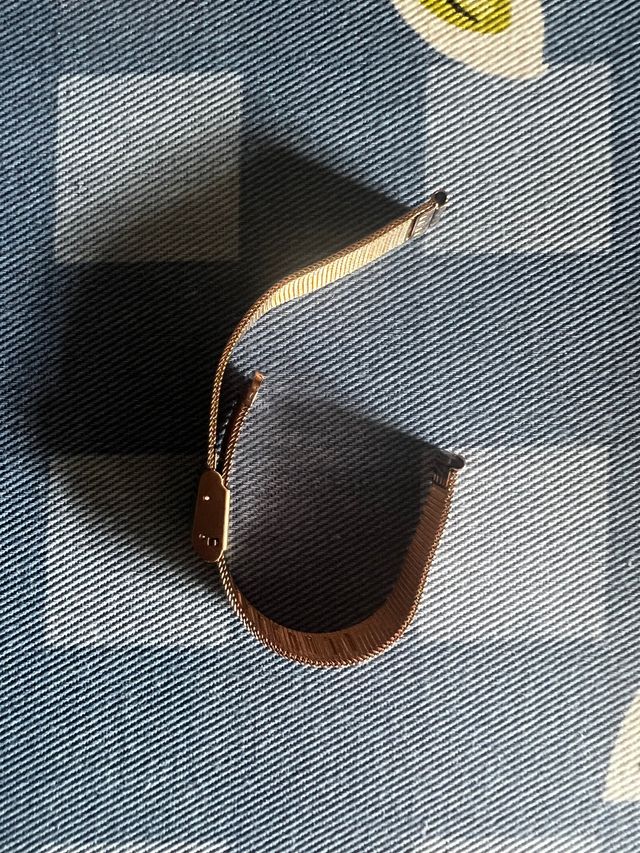 Pulsera malla reloj señora dorado rose 12 mm.