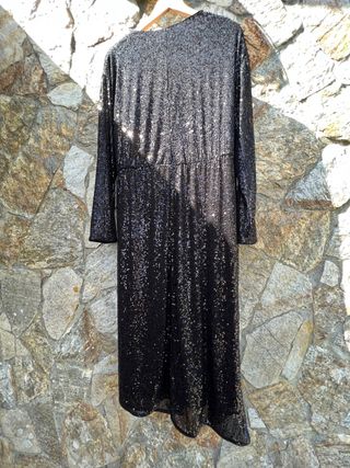 Vestido negro lentejuelas hm tallas grandes 