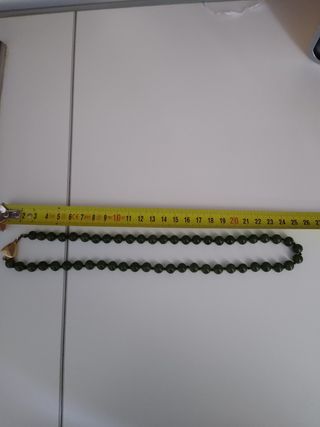 Collana in giada e oro 750. Vintage.
