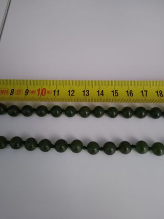 Collana in giada e oro 750. Vintage.