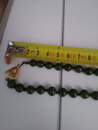 Collana in giada e oro 750. Vintage.