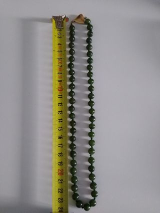 Collana in giada e oro 750. Vintage.