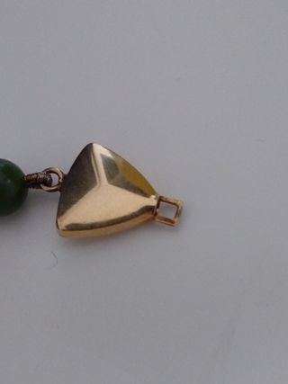 Collana in giada e oro 750. Vintage.