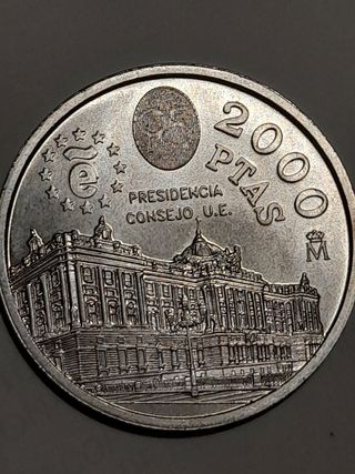 Monedas de 25 pesetas.