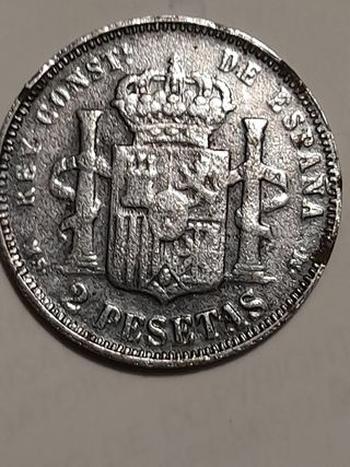 Monedas de 25 pesetas.