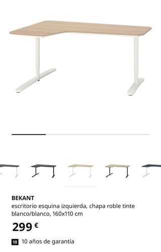Escritorio esquina izquierda IKEA BEKANT