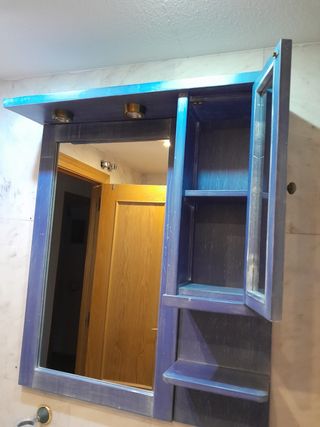 Mueble baño azul