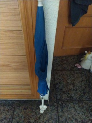 sombrilla azul  para carrito ajustable 
